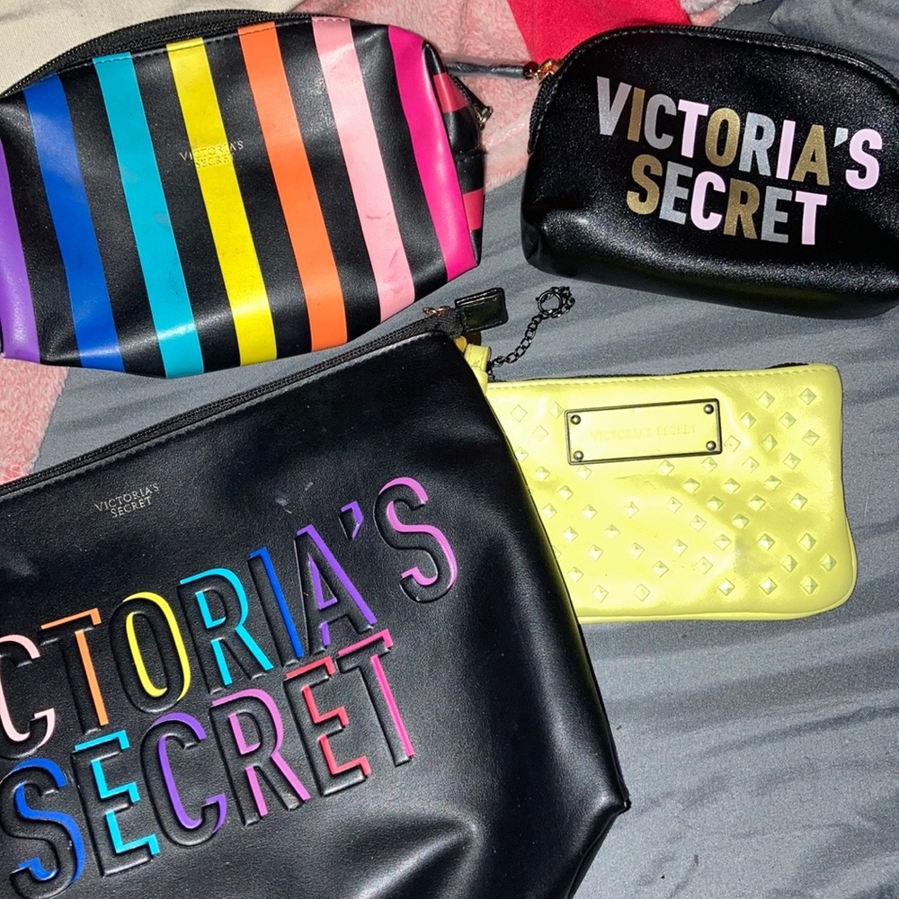 Victoria Secret makeup bags.